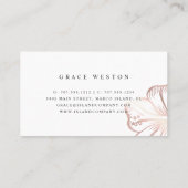 Elegant Roos Gold Hibiscus Flower Visitekaartje (Achterkant)