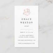 Elegant Roos Gold Hibiscus Flower Visitekaartje (Achterkant)