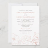 Elegant Roos Gold Hibiscus Flowers Weddenschap Kaart (Voorkant)