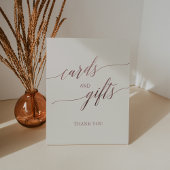 Elegant Roos Gold | Ivory-Kaarten en cadeautjes Reclamebord Met Voetstuk