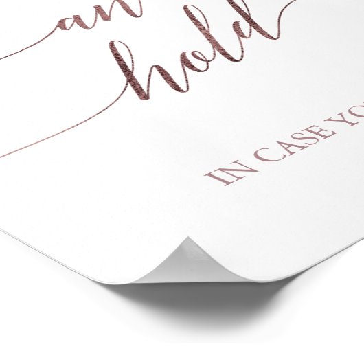 Elegant Roos Gold-kalligrafie om te hebben en te h Poster (Hoek)