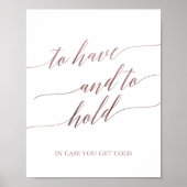 Elegant Roos Gold-kalligrafie om te hebben en te h Poster (Voorkant)