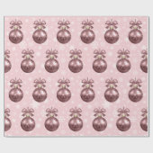 Elegant Roos Gold Kerstannament Patroon Cadeaupapier (Vlak)