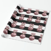 Elegant Roos Gold Kerstannament Patroon Cadeaupapier (Uitgerold)