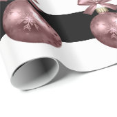 Elegant Roos Gold Kerstannament Patroon Cadeaupapier (Rol Hoek)