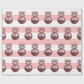 Elegant Roos Gold Kerstannament Patroon Cadeaupapier (Vlak)