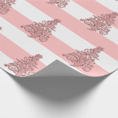 Elegant Roos Gold kerstboomstructuur Cadeaupapier (Hoek)