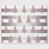 Elegant Roos Gold kerstboomstructuur Cadeaupapier (Vlak)