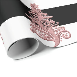 Elegant Roos Gold kerstboomstructuur Cadeaupapier