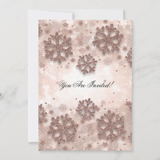 Elegant Roos Gold kerstfeestdag Kaart (Achterkant)