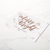 Elegant Roos Gold Kerstmis Company Folie Card Folie Feestdagenkaart (Gedraaid)