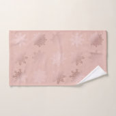 Elegant Roos Gold Kerstmis Snowflake Patroon Bad Handdoek (Handdoek)
