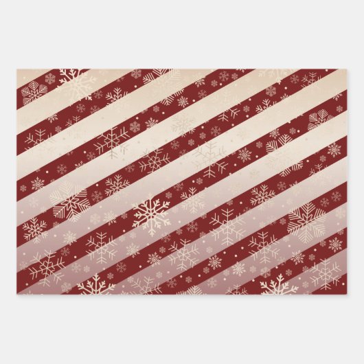 Elegant Roos Gold Kerstmis Snowflake Patroon Inpakpapier Vel (Voorkant 3)