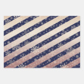 Elegant Roos Gold Kerstmis Snowflake Patroon Inpakpapier Vel (Voorkant 2)