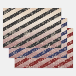 Elegant Roos Gold Kerstmis Snowflake Patroon Inpakpapier Vel