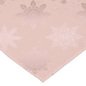 Elegant Roos Gold Kerstmis Snowflake Patroon Korte Tafelloper (Hoek)