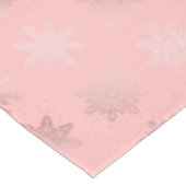Elegant Roos Gold Kerstmis Snowflake Patroon Tafelkleed (Gekanteld)