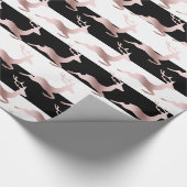 Elegant Roos Gold kerstrendierpatroon Cadeaupapier (Hoek)