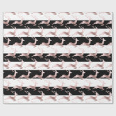 Elegant Roos Gold kerstrendierpatroon Cadeaupapier (Vlak)