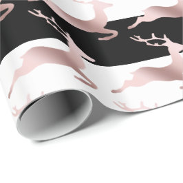 Elegant Roos Gold kerstrendierpatroon Cadeaupapier