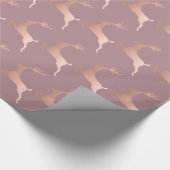 Elegant Roos Gold-kerstrendierpatroon Cadeaupapier (Hoek)