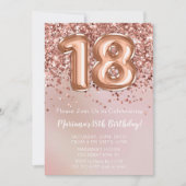 Elegant Roos Gold Kinder Girl 18e verjaardag Kaart (Voorkant)