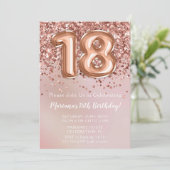 Elegant Roos Gold Kinder Girl 18e verjaardag Kaart (Staand voorkant)