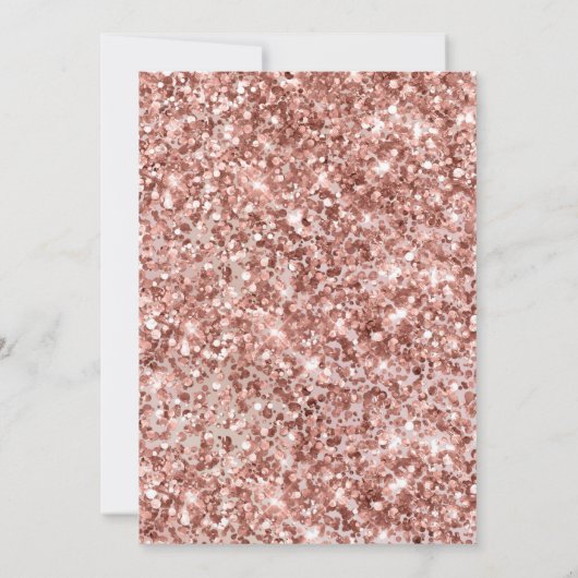 Elegant Roos Gold Kinder meisje 9e verjaardag Inv Kaart (Achterkant)