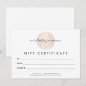Elegant Roos Gold Leaf Logo Cadeaubon (Voorkant / Achterkant)