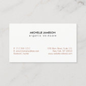 Elegant Roos Gold Leaf Logo op Wit Visitekaartje (Achterkant)