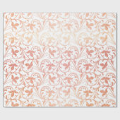 Elegant Roos Gold Leaves & Swirls Cadeaupapier (Vlak)