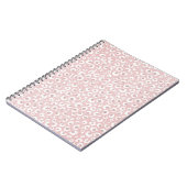 Elegant Roos Gold Leopard Print White Patroon Notitieboek (Linkerzijde)