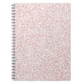 Elegant Roos Gold Leopard Print White Patroon Notitieboek (Voorkant)
