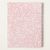 Elegant Roos Gold Leopard Print White Patroon Planner (Achterkant)