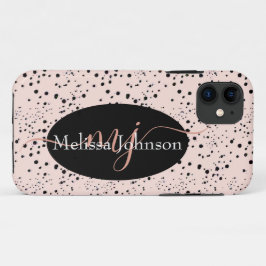 Elegant Roos Gold lettering op Black Hoesje-Mate Case-Mate iPhone Case