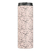 Elegant Roos Gold lettering op Black Thermal Tu Thermosbeker (Achterkant)