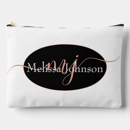 Elegant Roos Gold lettering op zwart Etui (Voorkant)