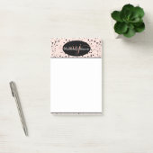 Elegant Roos Gold lettering op zwart Notitieblok Post-it® Notes (Kantoor)