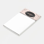 Elegant Roos Gold lettering op zwart Notitieblok Post-it® Notes (Schuin)