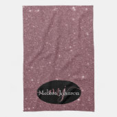 Elegant Roos Gold-lettering op zwarte keuken naar Theedoek (Verticaal)