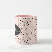 Elegant Roos Gold lettering op zwarte Mok (Midden)