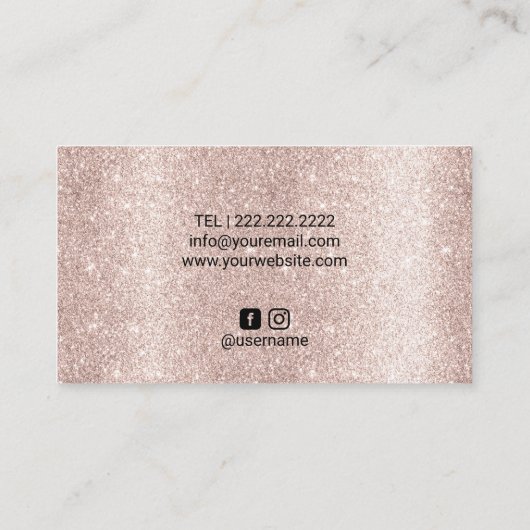 Elegant Roos Gold Lips Beauty Salon Makeup Artist Visitekaartje (Achterkant)