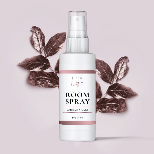 Elegant Roos Gold Logo Room Freshener Spray Label