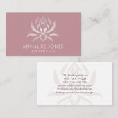 Elegant Roos Gold Lotus Flower Visitekaartje (Voorkant / Achterkant)