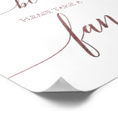 Elegant Roos Gold Love kan hot Weddenschap zijn Poster (Hoek)