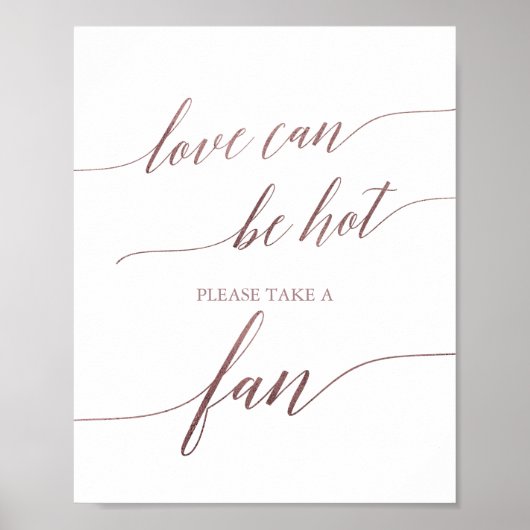 Elegant Roos Gold Love kan hot Weddenschap zijn Poster (Voorkant)