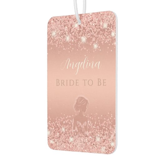 Elegant Roos Gold Luxe Shimmer Vrijgezellenfeest Luchtverfrisser (Links)