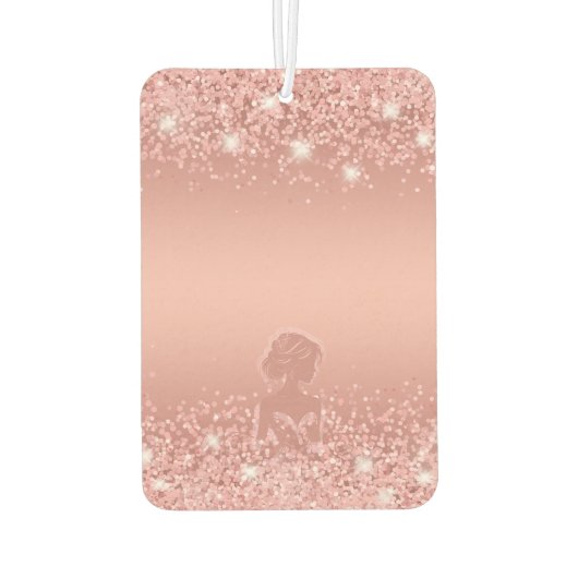 Elegant Roos Gold Luxe Shimmer Vrijgezellenfeest Luchtverfrisser (Achterkant)