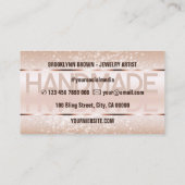 Elegant Roos Gold Luxury Sparkle Glitter Glam Visitekaartje (Achterkant)