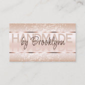 Elegant Roos Gold Luxury Sparkle Glitter Glam Visitekaartje (Voorkant)